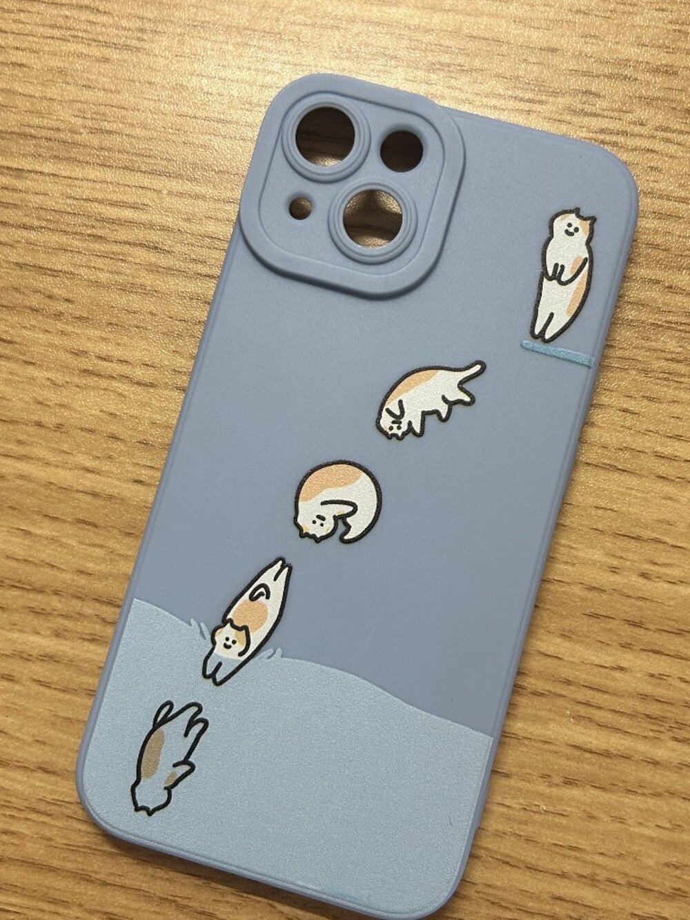 Minimalist Cat Diving iPhone Case